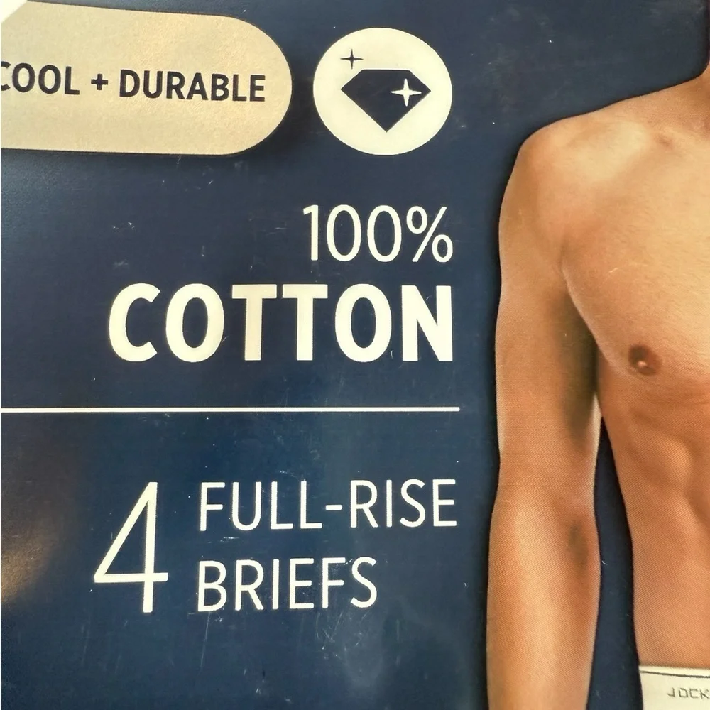 Jockey Black Cotton Full Rise Briefs Underwear Set Waist 36